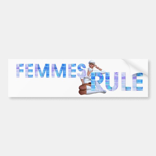TEE Femmes Rule Bumper Sticker (Front)