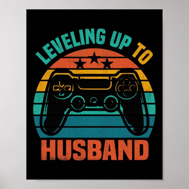 Tee For Groom Video Game Lovers  Poster (Front)