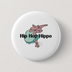 TEE Hip Hip Hippo 2 Inch Round Button