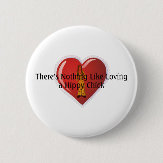 TEE Hippy Chick 2 Inch Round Button