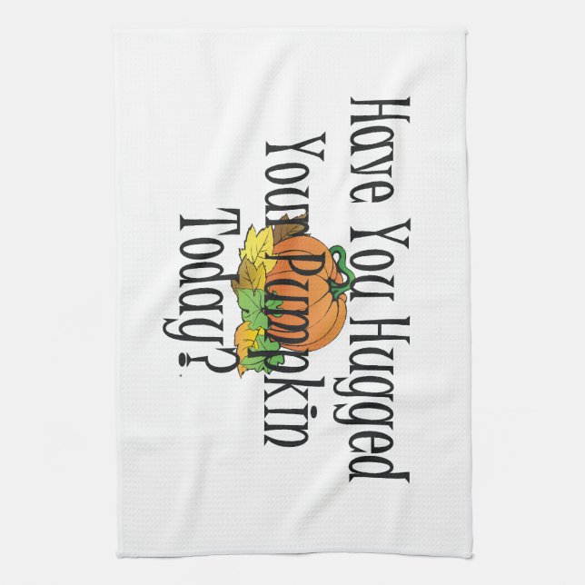 TEE Hug Your Pumpkin Kitchen Towel (Vertical)