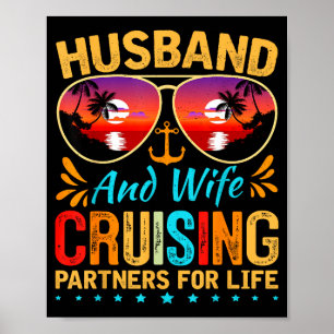 Tee Husband Wife Cruising Cruise Vacation Poster