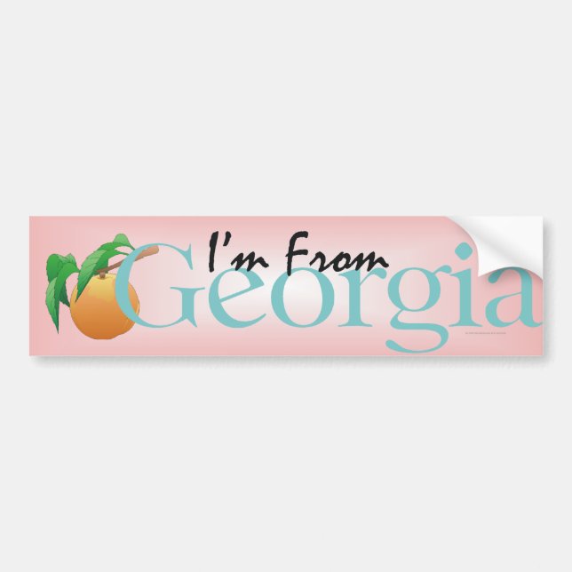 TEE I'm From Georgia Bumper Sticker (Front)