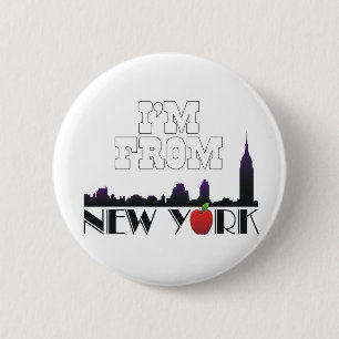 TEE I'm From New York 2 Inch Round Button