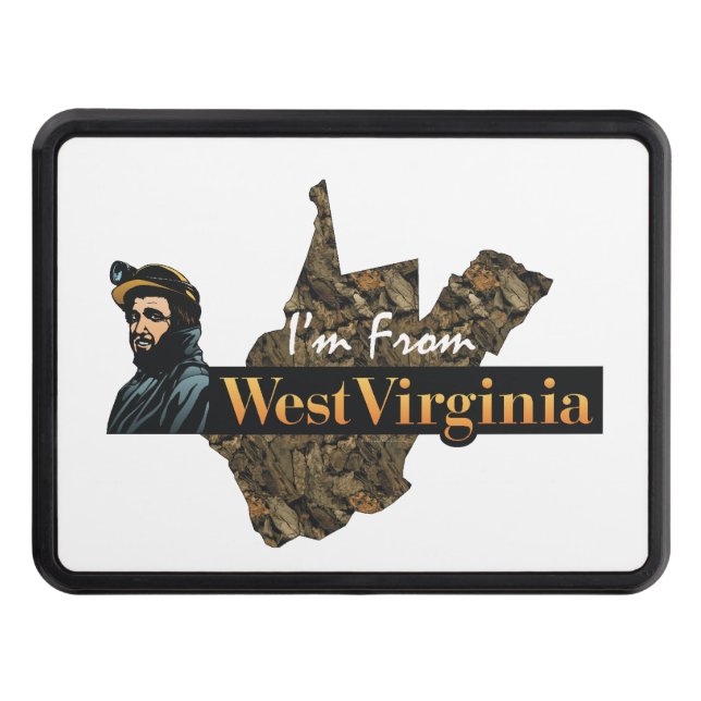 TEE I'm from West Virginia Trailer Hitch Cover (Front)