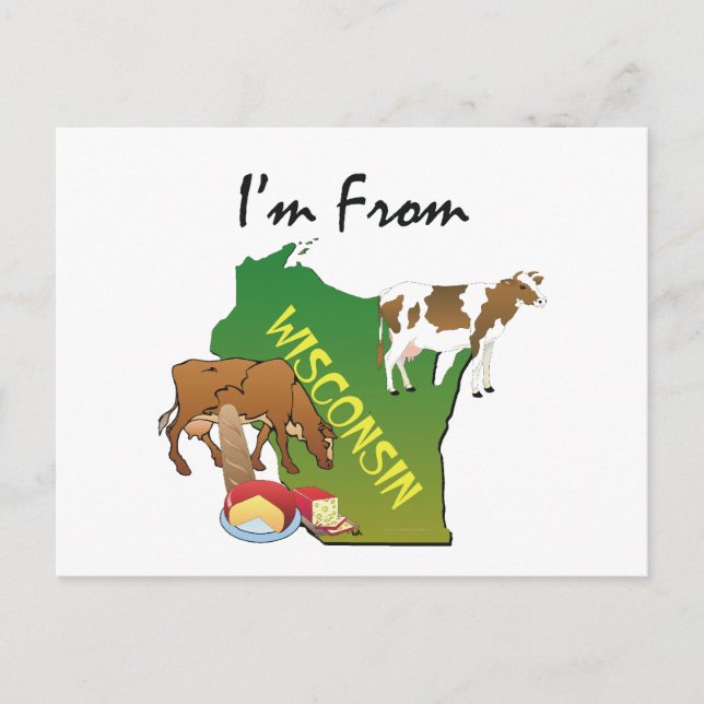 TEE I'm From Wisconsin Postcard (Front)