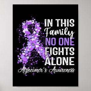 Tee In This Family No One Fights Heimer Alone Poster