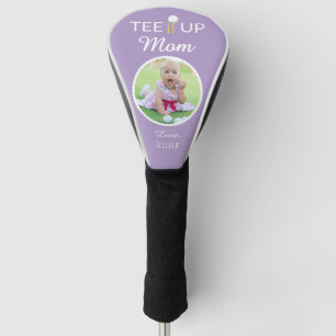 Tee It Up Mom Personalized Photo Lilac Golf Head Cover