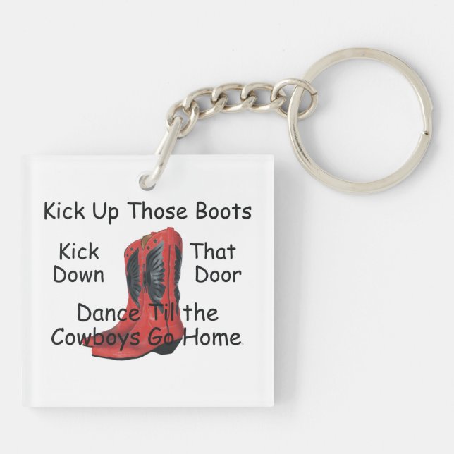 TEE Kick Up Those Boots Keychain (Back)