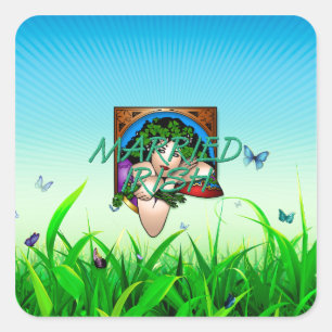 TEE Married Irish Square Sticker