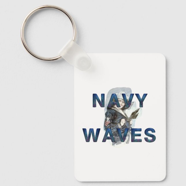 TEE Navy Waves Keychain (Front)