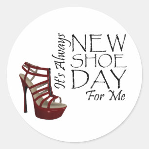 TEE New Shoe Day Classic Round Sticker