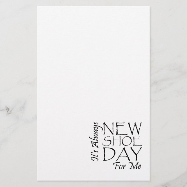 TEE New Shoe Day Stationery (Front)