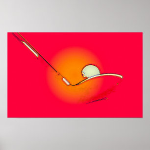 Tee Off At Dawn - Original Golf Art Print