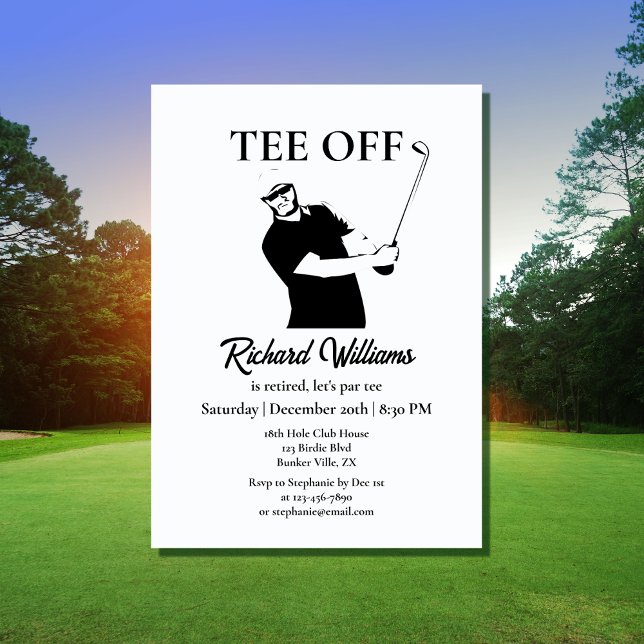 Tee Off Start of A New Era in Life Retirement  Invitation (Creator Uploaded)