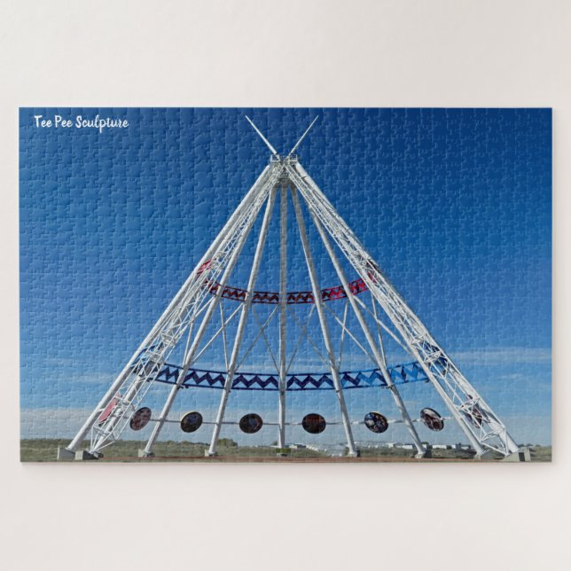 Tee Pee Sculpture Jigsaw Puzzle (Horizontal)