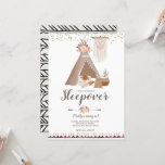 Tee Pee Sleepover Girl Birthday Party Invitation<br><div class="desc">Tee Pee Sleepover Girl Birthday Party Invitation</div>