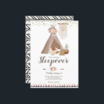 Tee Pee Sleepover Girl Birthday Party Invitation<br><div class="desc">Tee Pee Sleepover Girl Birthday Party Invitation</div>