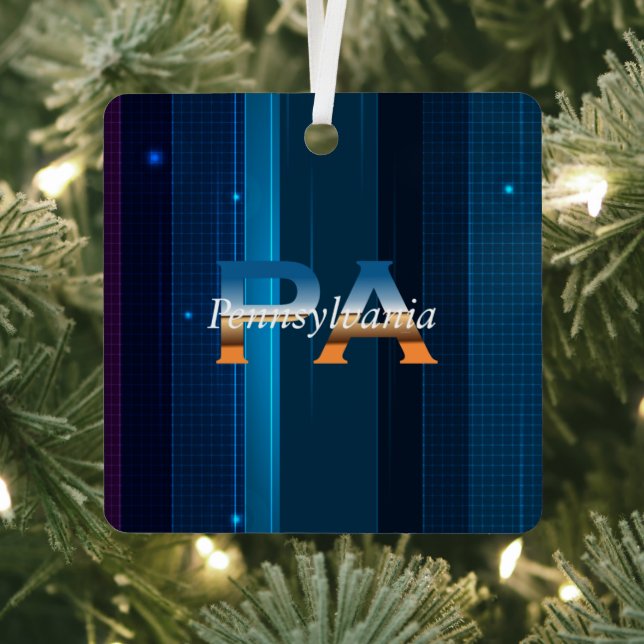 TEE Pennsylvania Metal Ornament (Insitu)