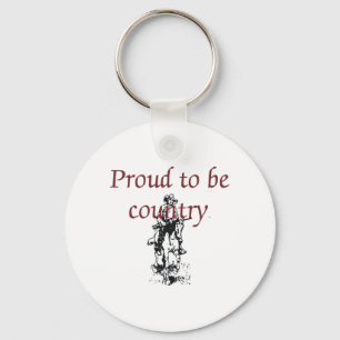 TEE Proud to be Country Keychain