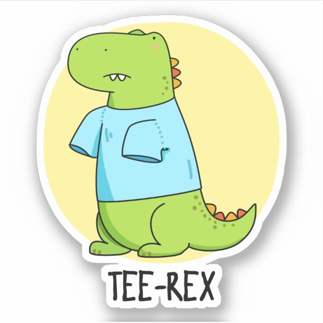Tee Rex Funny TShirt TRex Dinosaur Pun  (Front)