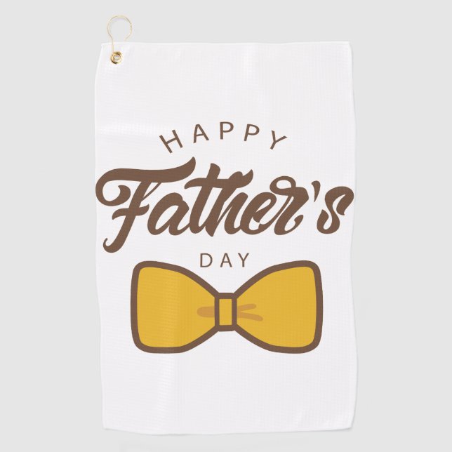 Tee-rific Gift Idea: Happy Father's Day Golf Towel (Front)