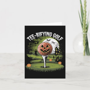 Tee-rifying Golf Halloween Golf Spooky Night Card