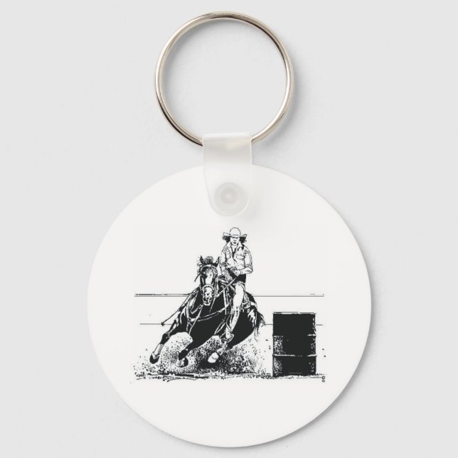 TEE Rodeo Cowgirl Keychain (Front)