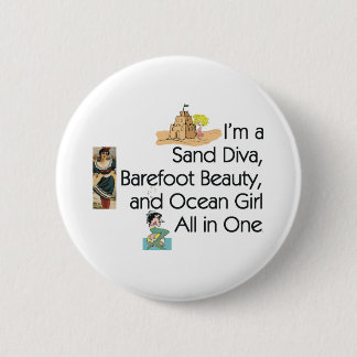 TEE Sand Diva 2 Inch Round Button