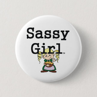 TEE Sassy Girl 2 Inch Round Button