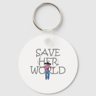 TEE Save Her World Keychain