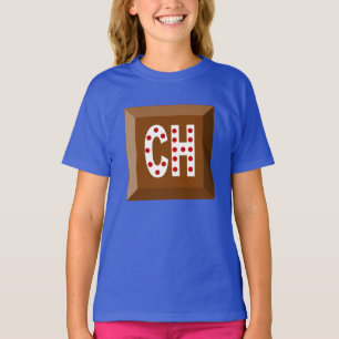 Tee-shirt blue jersey SWISS CHOCOLATE CANDIES T-Shirt