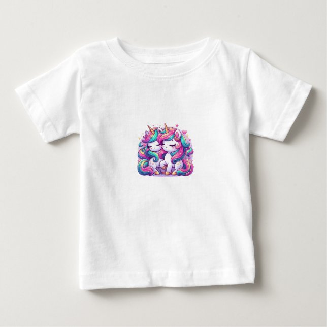 tee shirt tout petit licorne (Front)