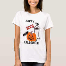 TEE SHIRT WOMENS BOO  TEE HALLOWEEN