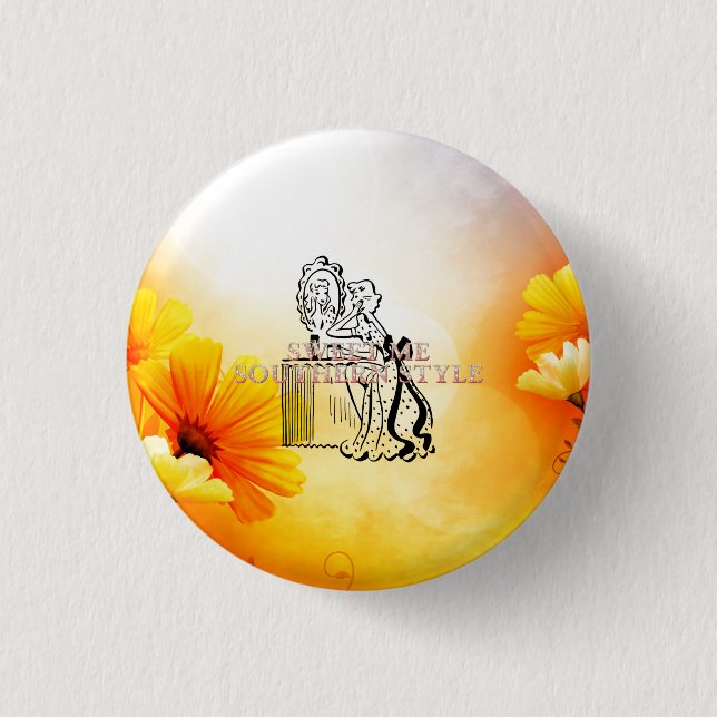 TEE Sweet Me Southern Style 1 Inch Round Button (Front)