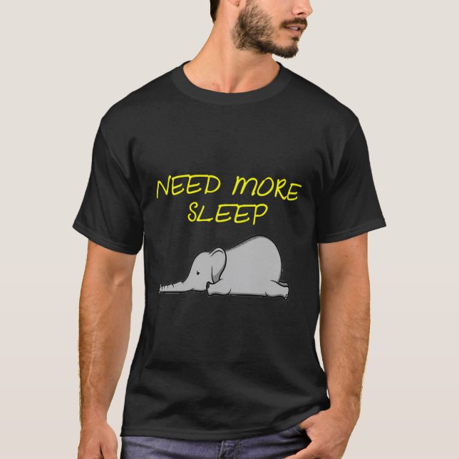 Tee T-shirt pyjama pour éléphant dormant amusant p (Devant)