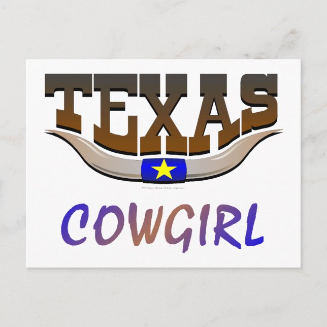 TEE Texas Cowgirl Postcard (Front)