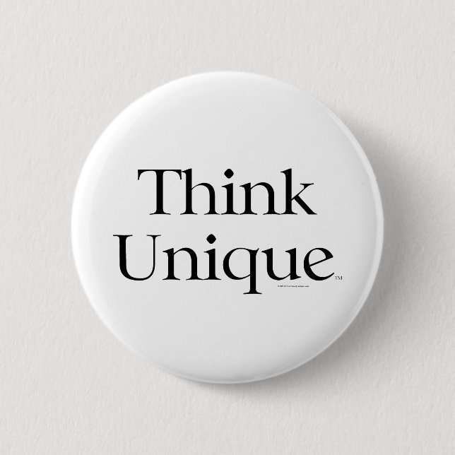 TEE Think Unique 2 Inch Round Button (Front)