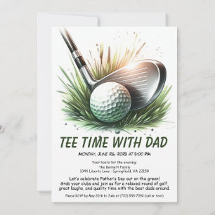 Tee Time avec Papa Invitation de fête de la fête d