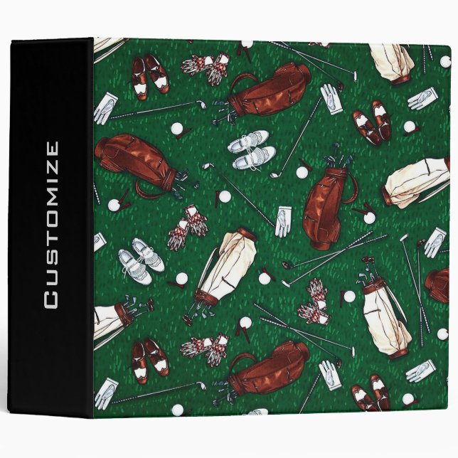 Tee Time Golf 3-Ring Binder (Front/Spine)