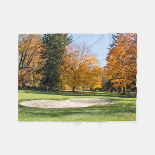 Tee Time in Autumn Fleece Blanket