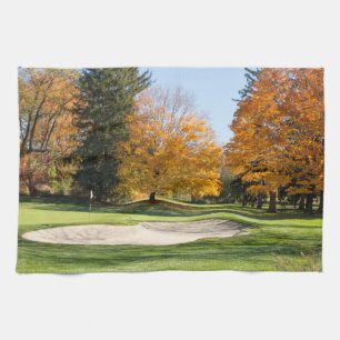 Tee Time in Autumn Kitchen Towel