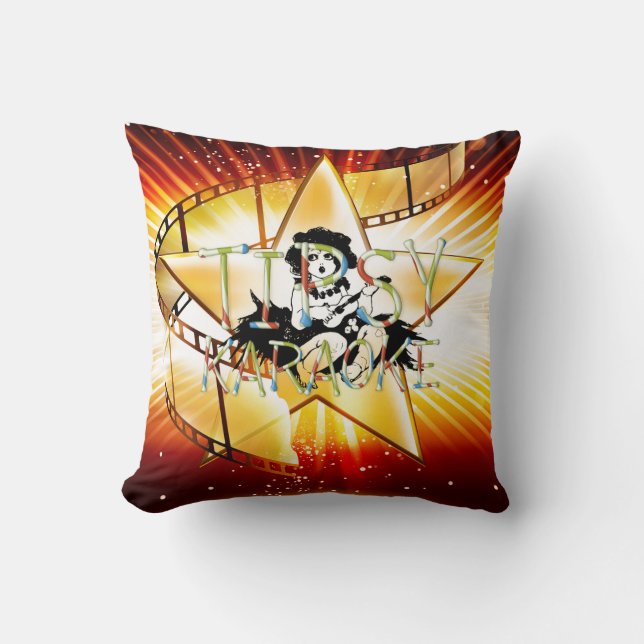 TEE Tipsy Karaoke Throw Pillow (Front)