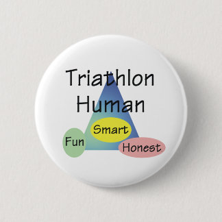 TEE Triathlon Human 2 Inch Round Button