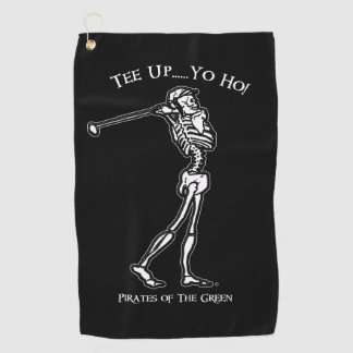 Tee Up Yo Ho! Skeleton Pirate Golf Towel