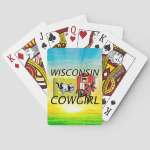 TEE Wisconsin Cowgirl Playing Cards