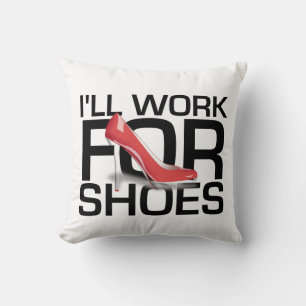 TEE Work for Shoes Throw Pillow