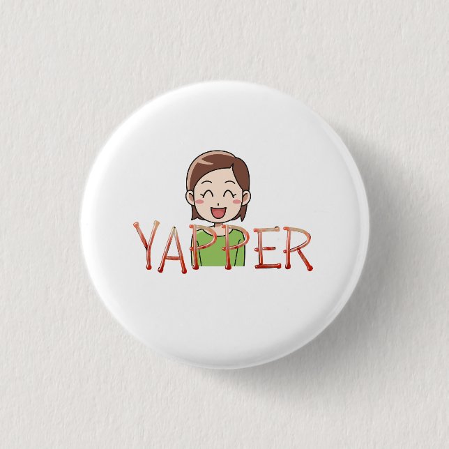 TEE Yapper 1 Inch Round Button (Front)