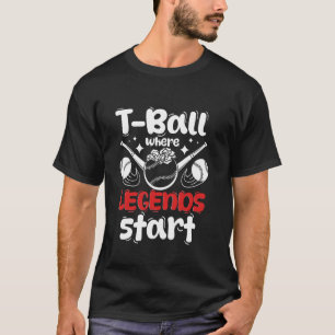 Teeball Mom Grandma Catcher Outfield T-Ball T-Shirt