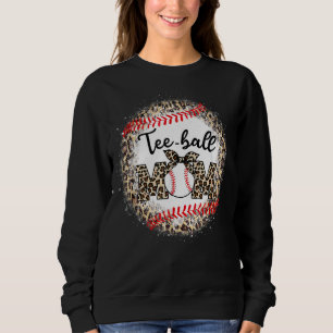 Teeball Mom Leopard Ball Mom Mother's Day Sweatshirt